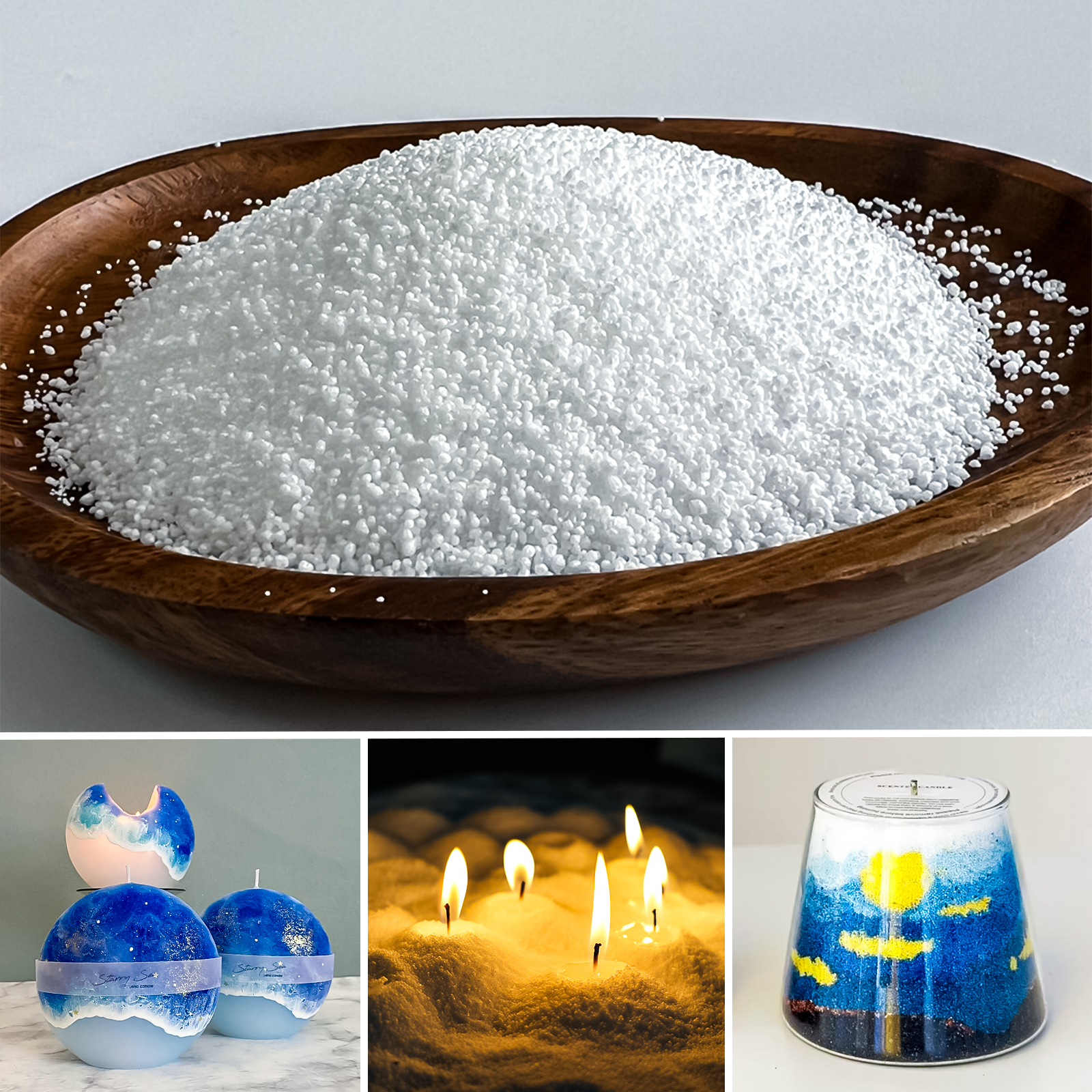 Candle Supplies Bulk - 500g-1kg Sand Wax Ice Flower Wax