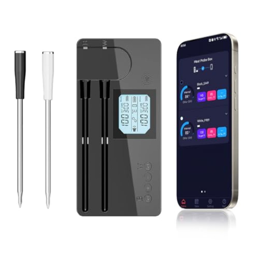 Digital Thermometer Probe - Smart Wireless Meat Thermometer Digital with