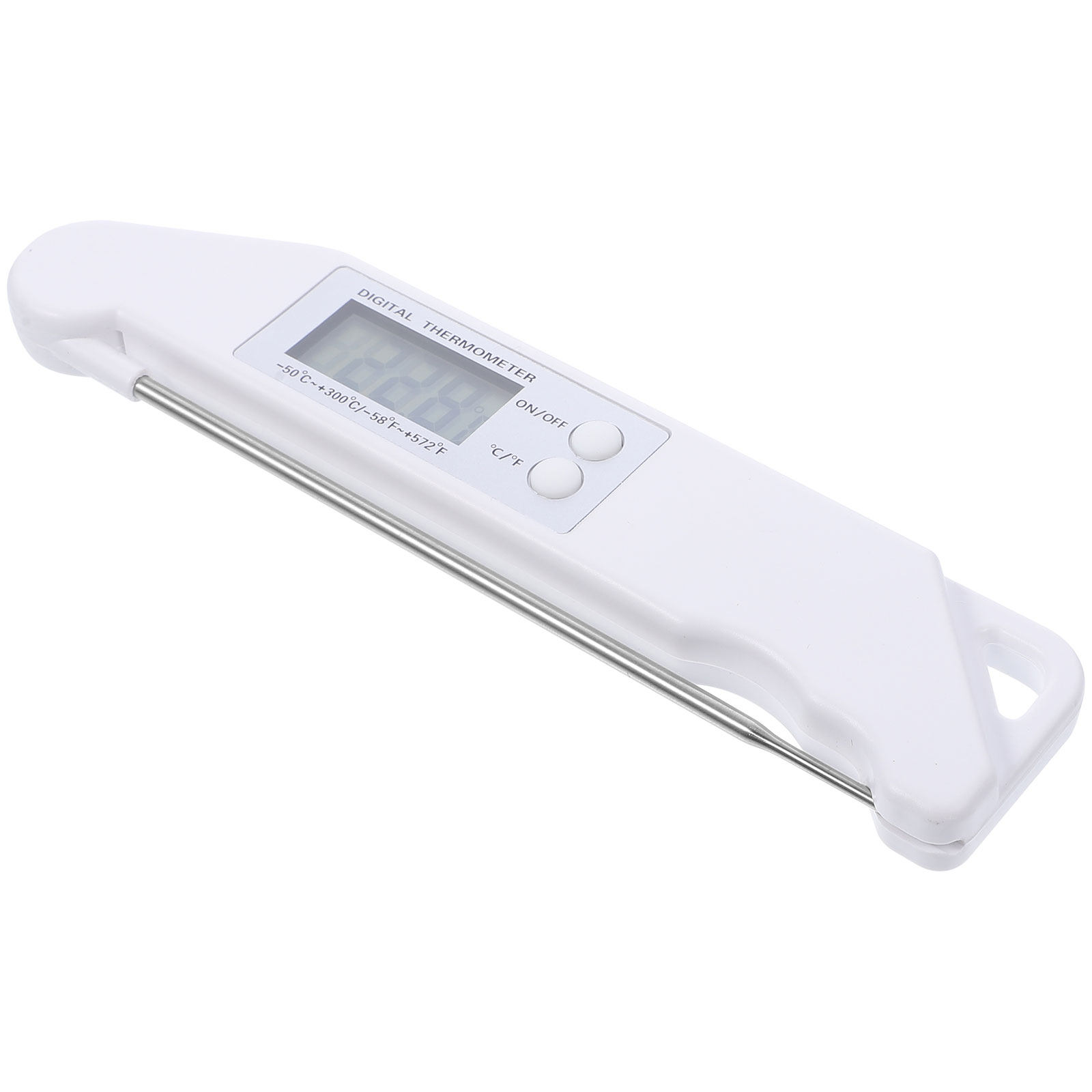 Digital Thermometer Probe - Folding Electronic Thermometer White Professional Barbecue