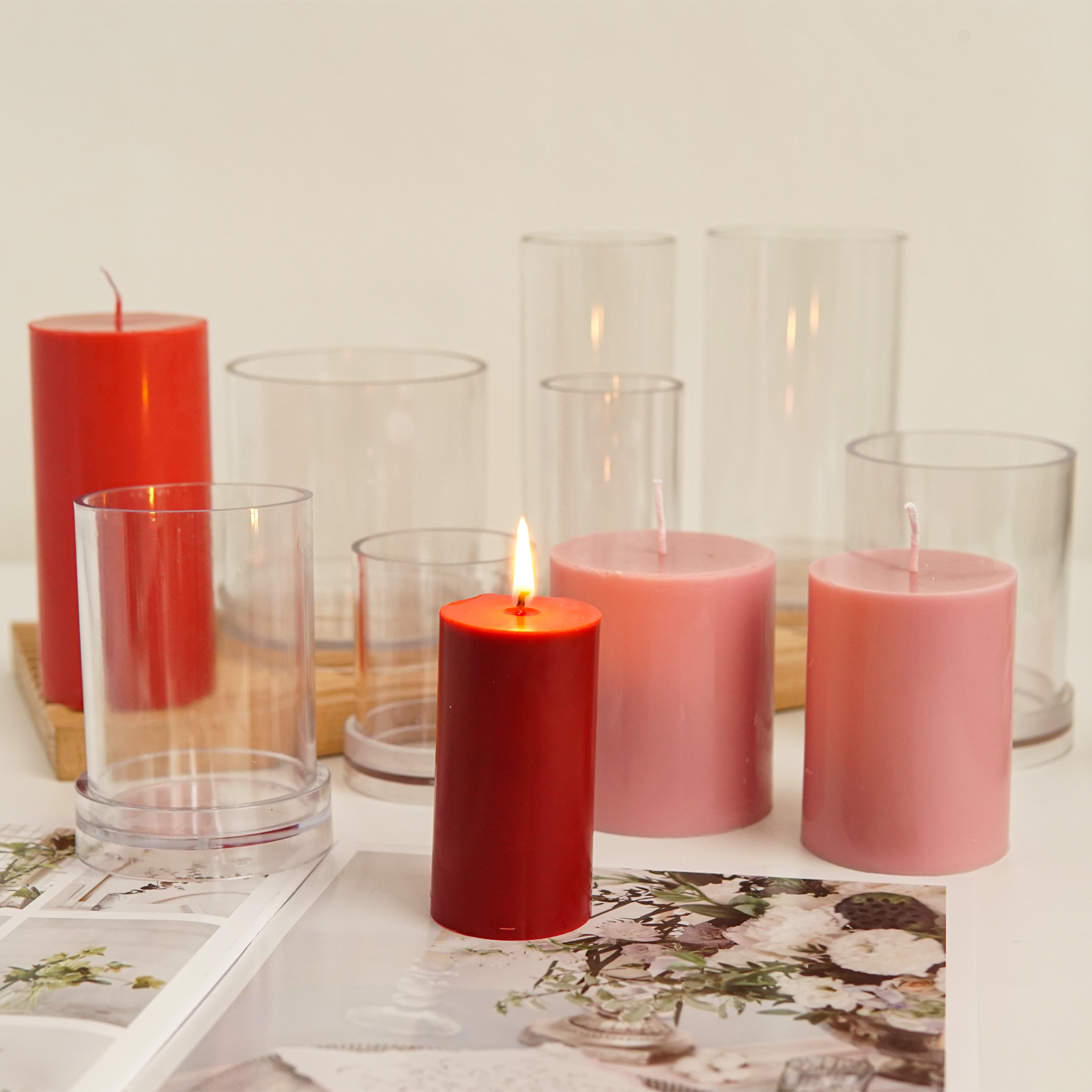 Candle Making Supplies Jars - Various 3D Cylindrical Candle Mould Plastics