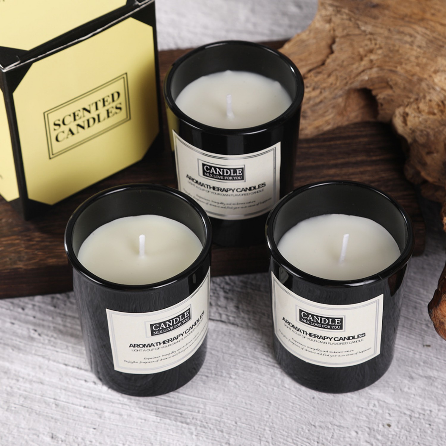 1pc Matte Black Glass Cup Cand - Candle Supplies Free Shipping 评论和价格