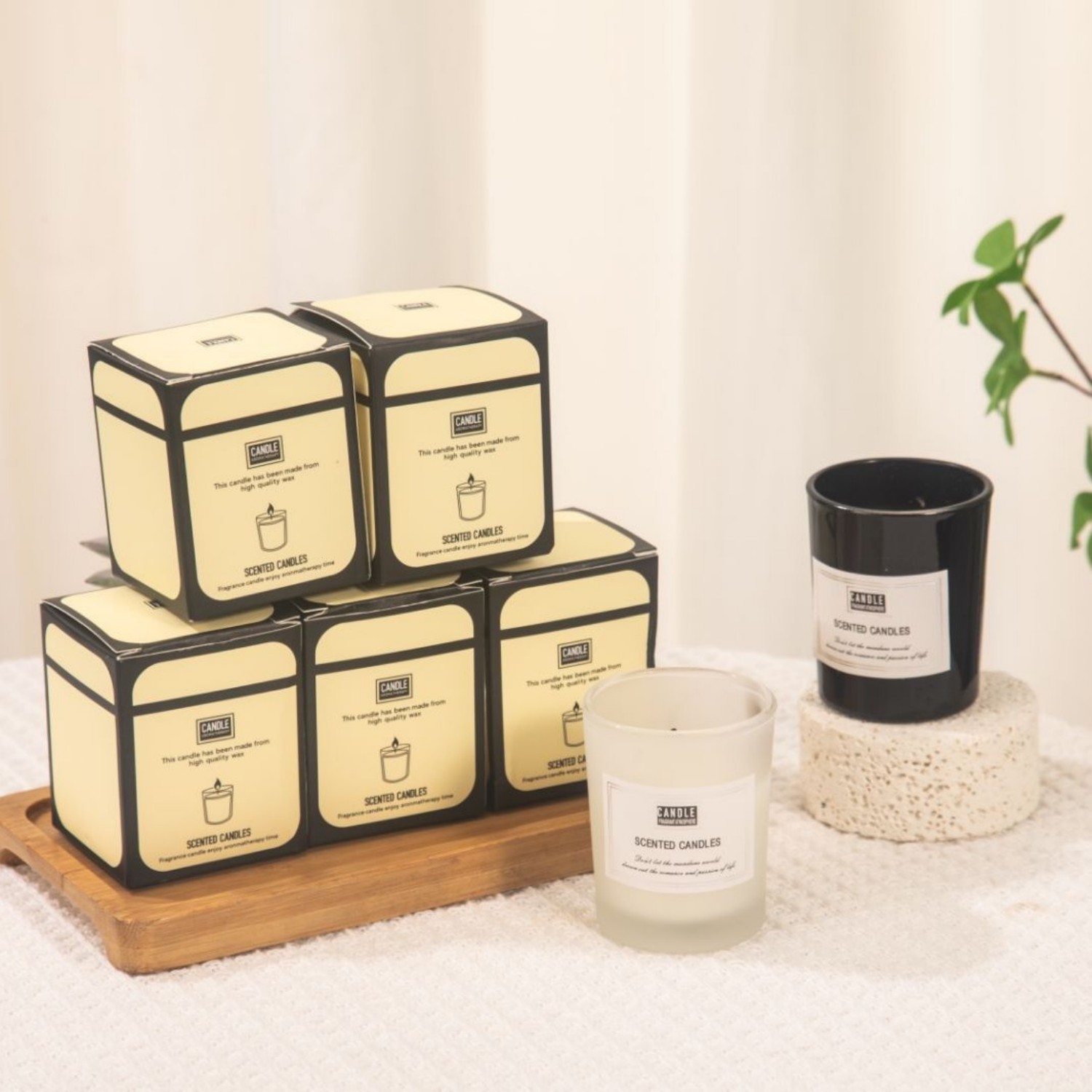 1pc Matte Black Glass Cup Cand - Candle Supplies Free Shipping 评论和价格