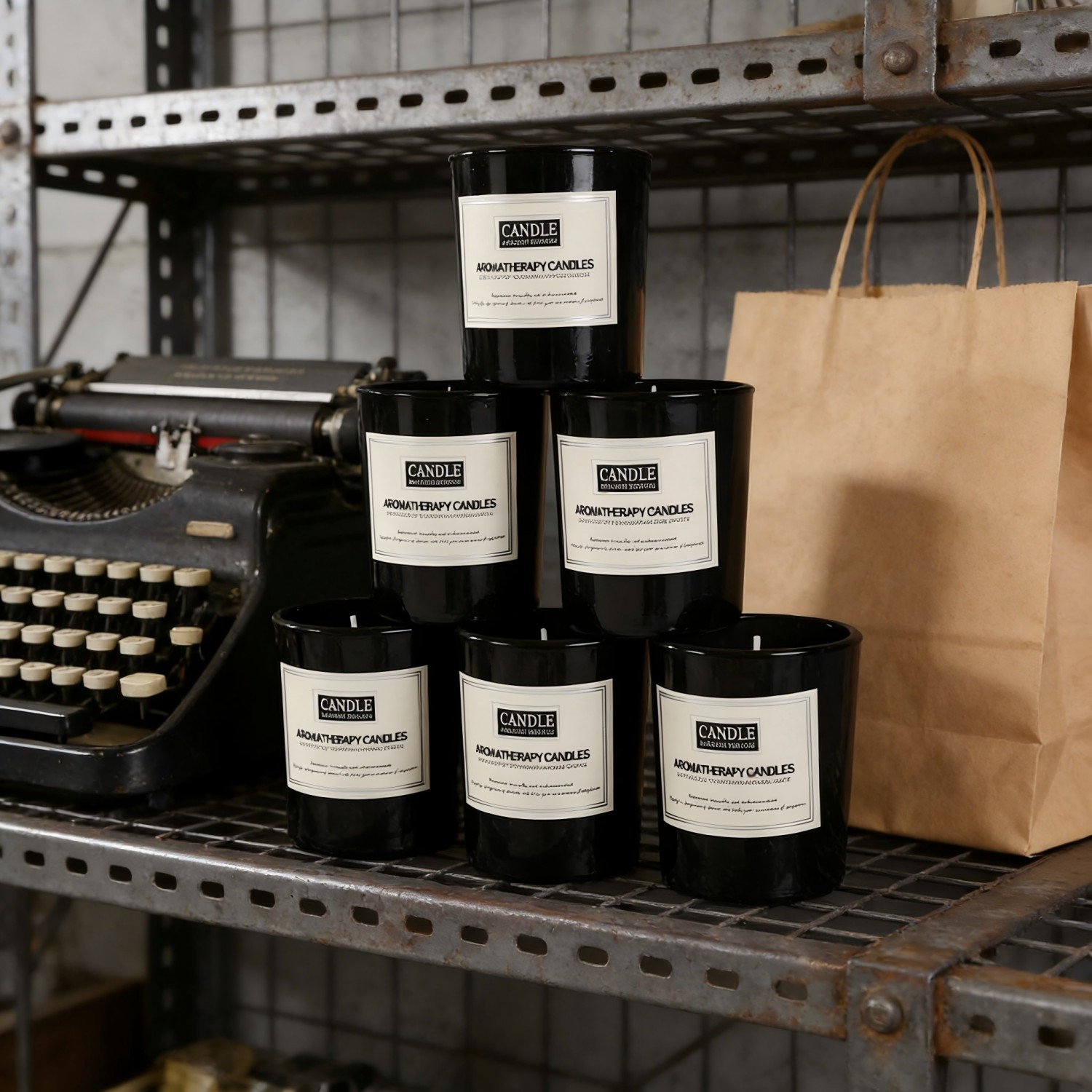 1pc Matte Black Glass Cup Cand - Candle Supplies Free Shipping 评论和价格