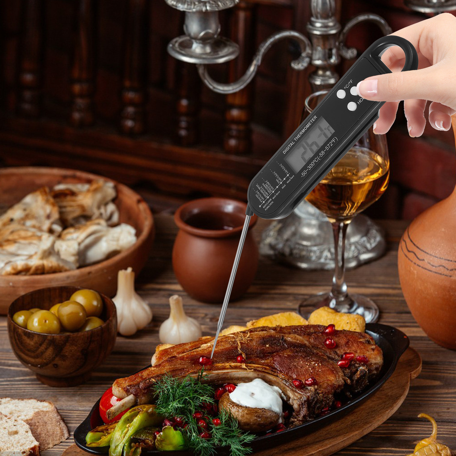Digital Meat Thermometer Stain - Digital Thermometer Probe 评论和价格