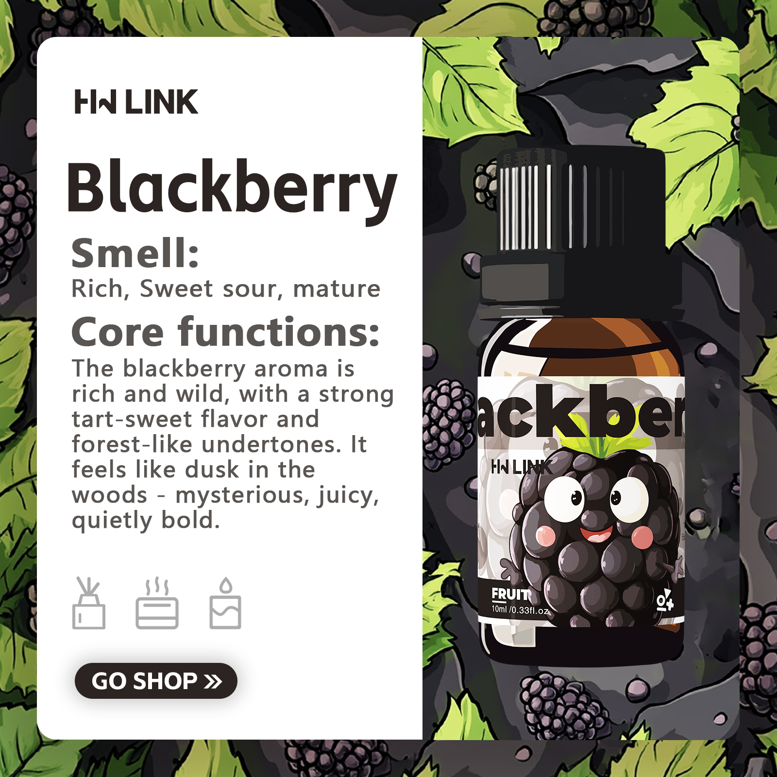 Blackberry Essential Oil Black - Candle Supplies Free Shipping 评论和价格