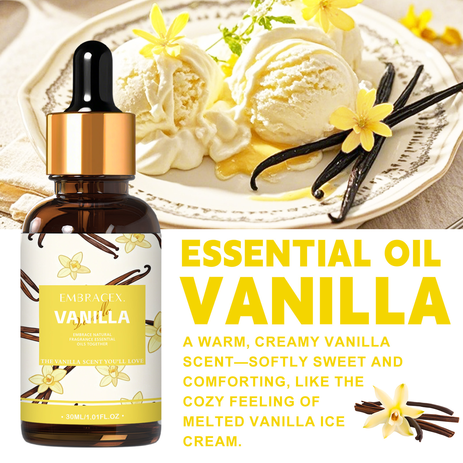 30ml Vanilla Essential Oil Per - Candle Supplies Free Shipping 评论和价格