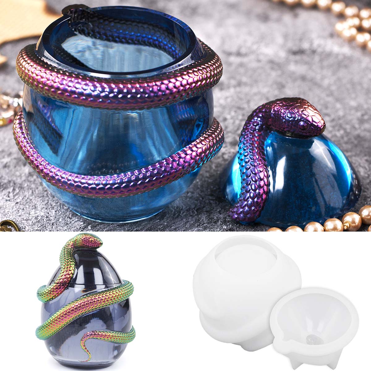 Snake Egg with Lid Candle Jar  - Candle Making Supplies Jars 评论和价格