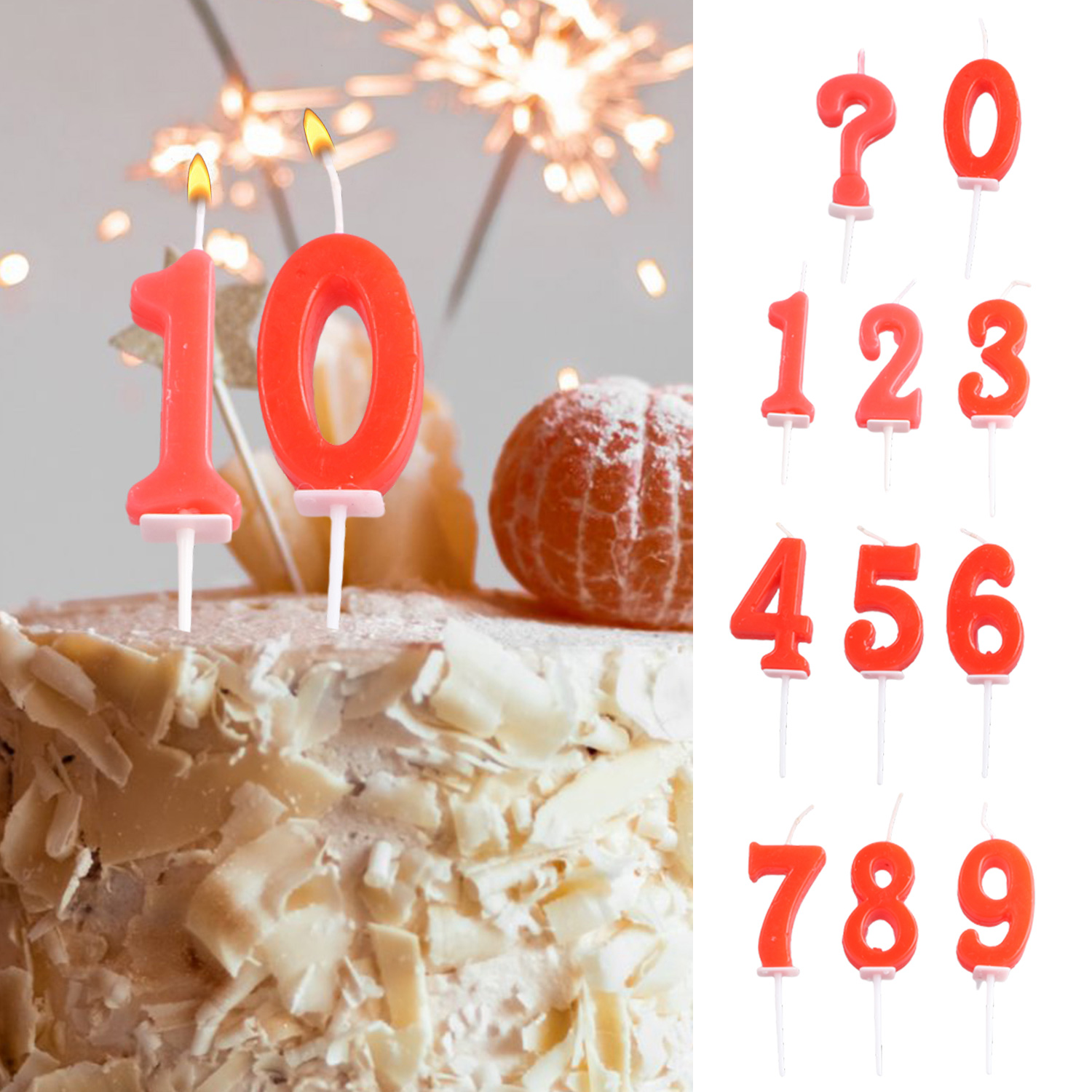 1 PC New Red Digital Candle Bi - Candle Surprise 评论和价格