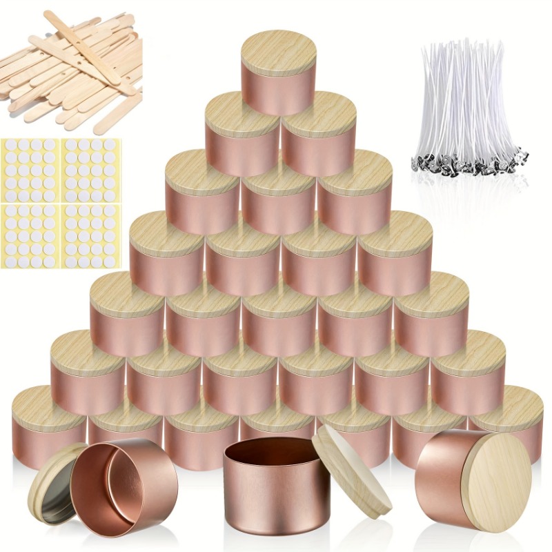 Rose Golden Metal Candle Jars  - Candle Making Supplies Jars 评论和价格