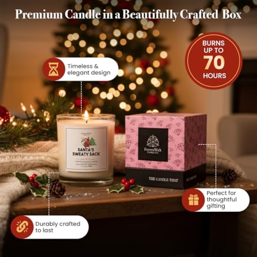 Santa's Sweaty Sack Evergreen  - Candle Surprise 评论和价格