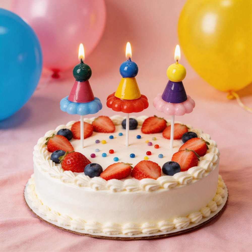 3PCS Party Hat Birthday Candle - Candle Supplies Free Shipping 评论和价格
