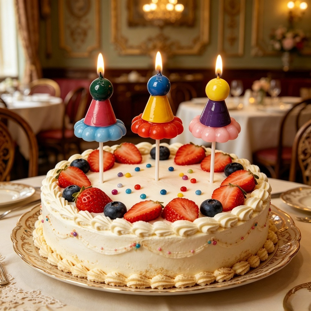 3PCS Party Hat Birthday Candle - Candle Supplies Free Shipping 评论和价格