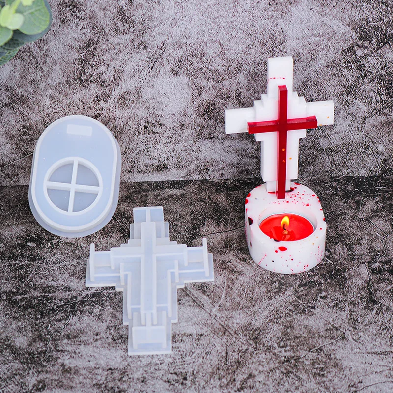Jesus Cross Candle Holder Sili - Candle Making Supplies Jars 评论和价格