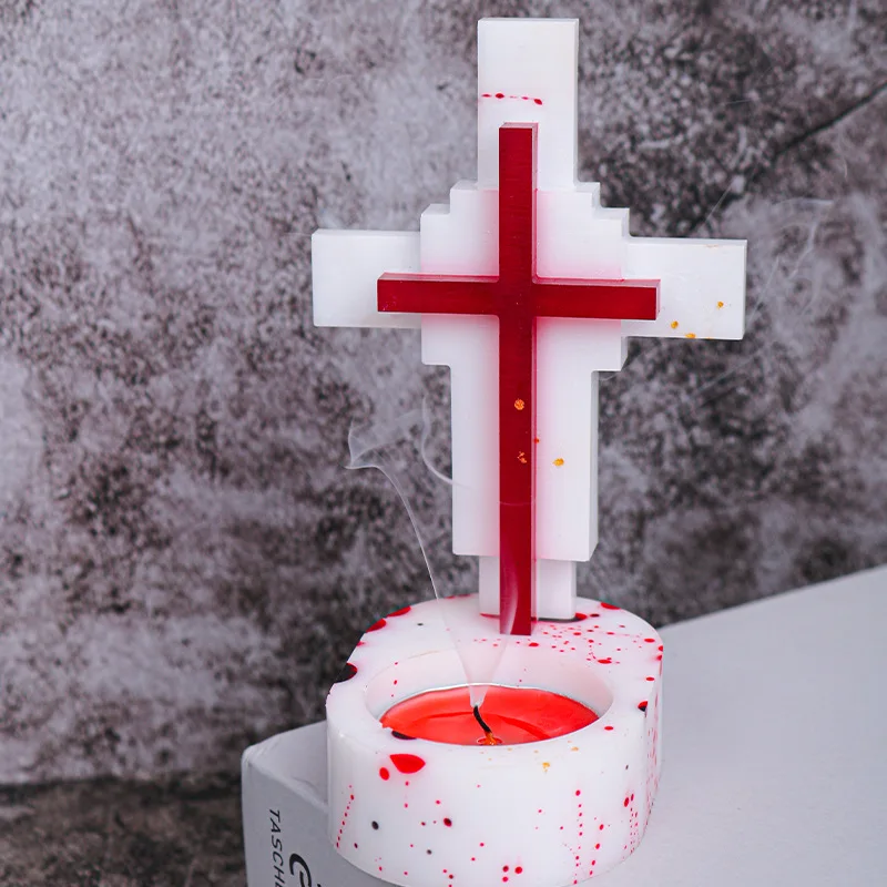 Jesus Cross Candle Holder Sili - Candle Making Supplies Jars 评论和价格