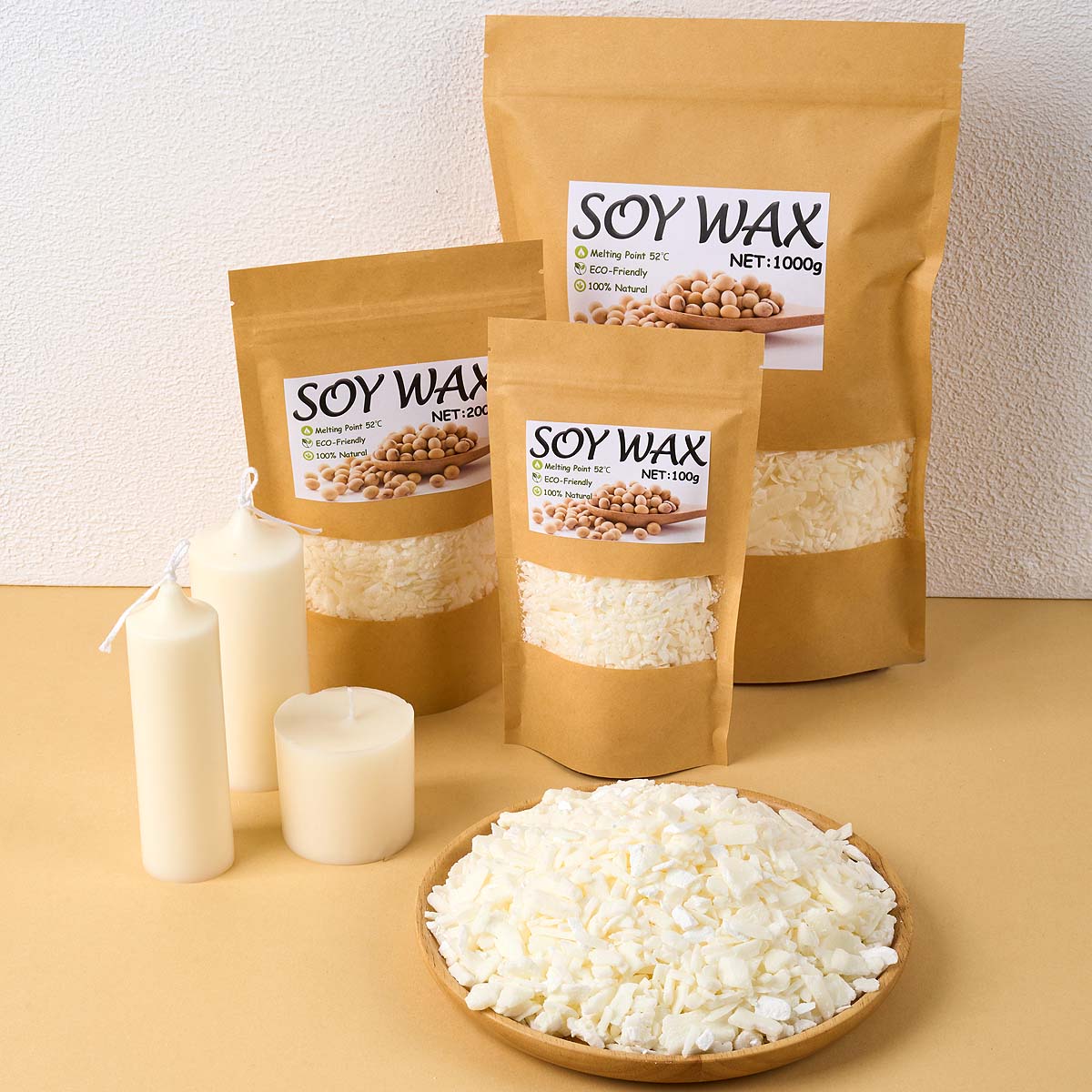 1 Pounds Pure White Soy Wax Fo - Candle Supplies Bulk 评论和价格