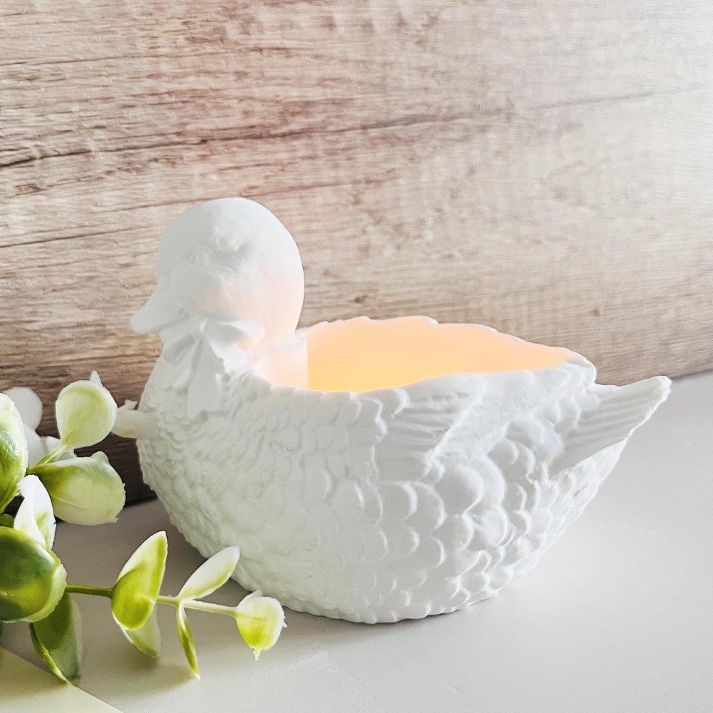 Beautiful Plaster Duck Storage - Candle Making Supplies Jars 评论和价格