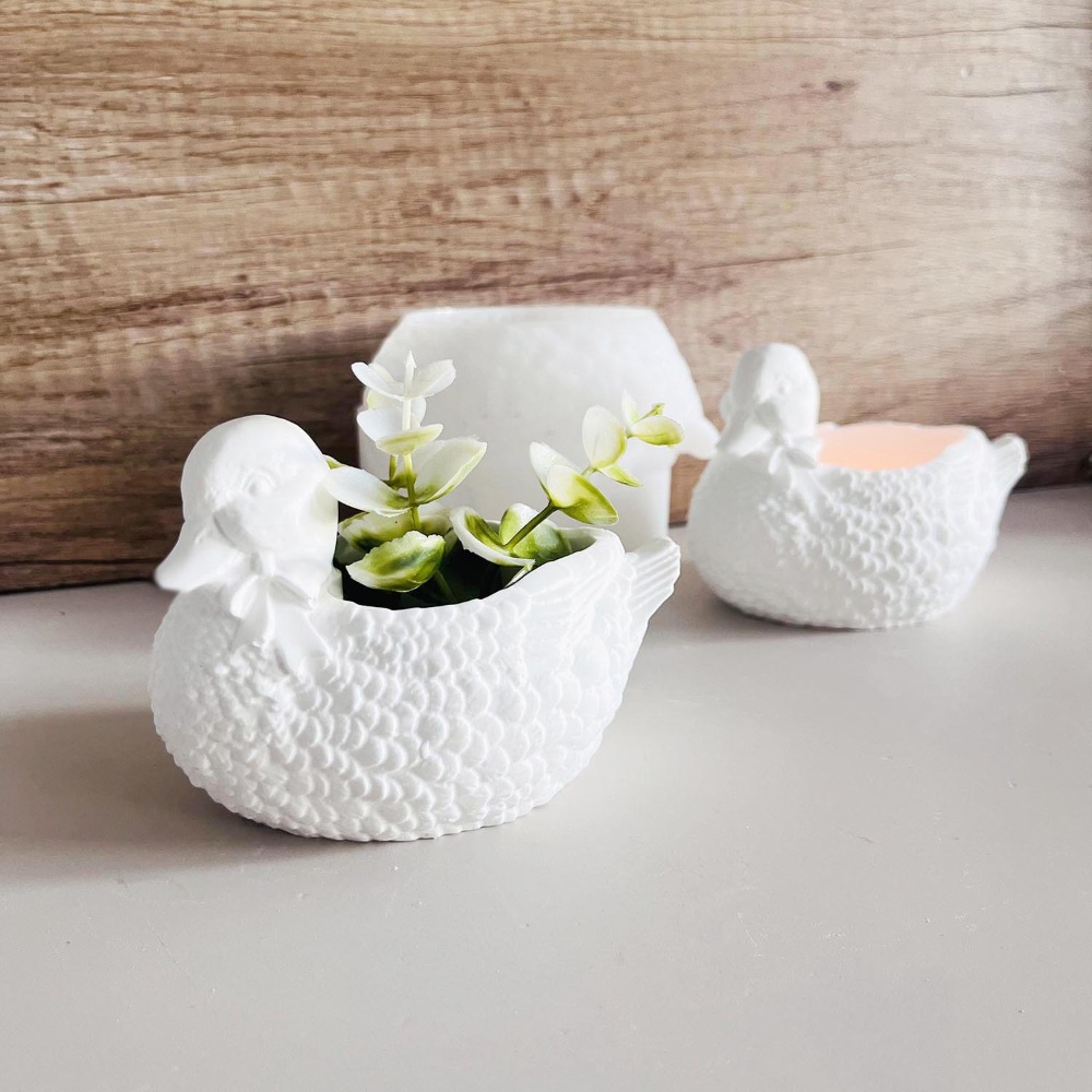 Beautiful Plaster Duck Storage - Candle Making Supplies Jars 评论和价格