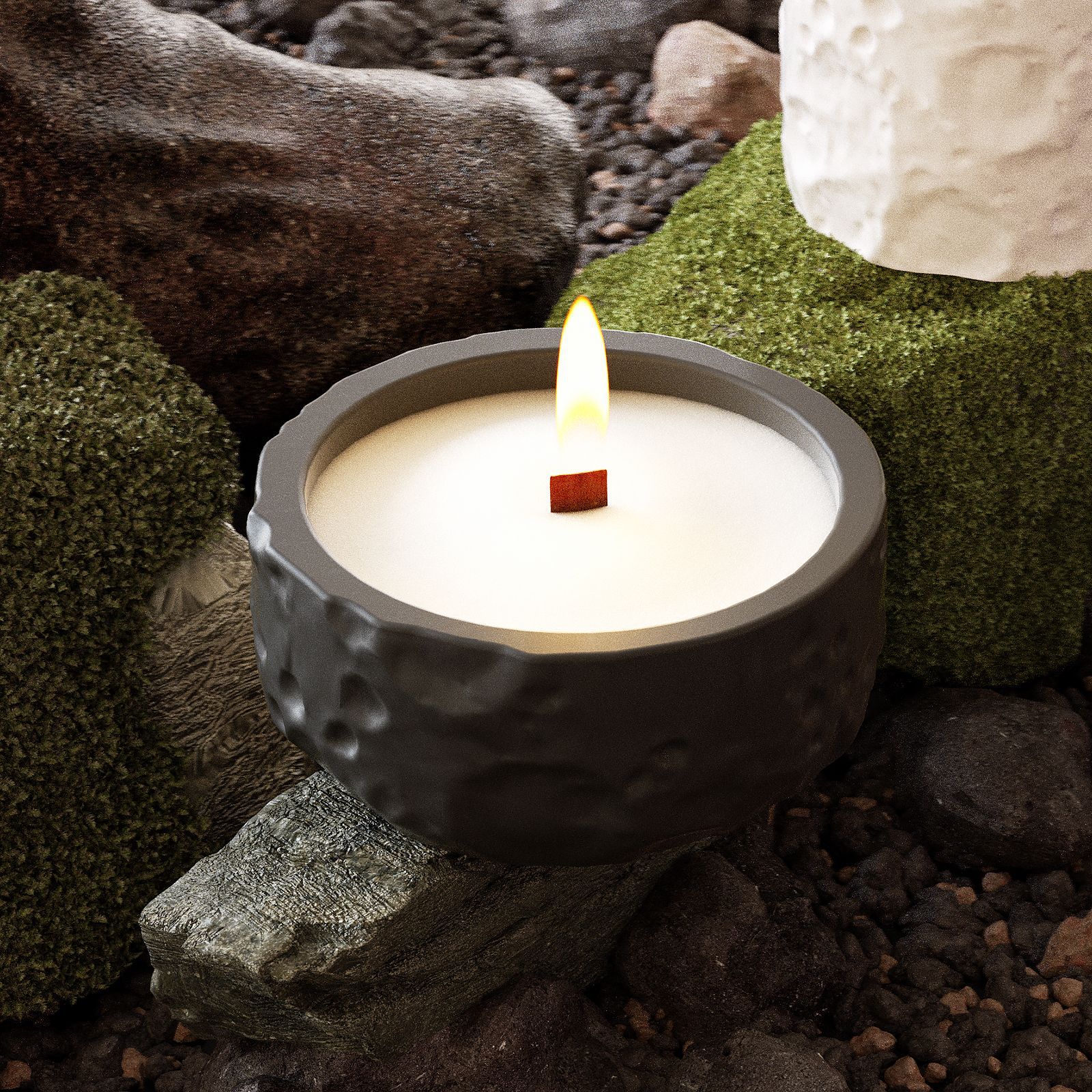 Lunar Texture Candle Jar Silic - Candle Making Supplies Jars 评论和价格