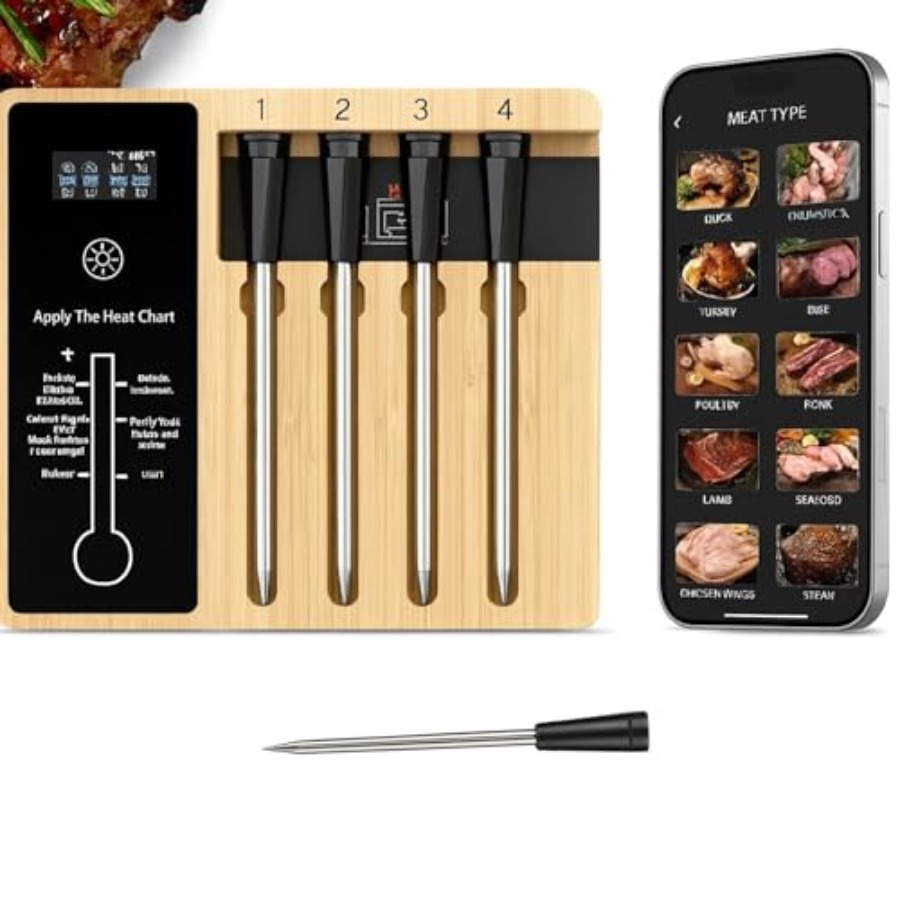 Bluetooth Meat Thermometer wit - Digital Thermometer Probe 评论和价格