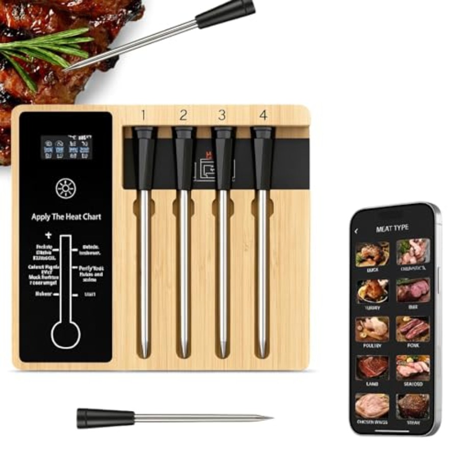 Bluetooth Meat Thermometer wit - Digital Thermometer Probe 评论和价格