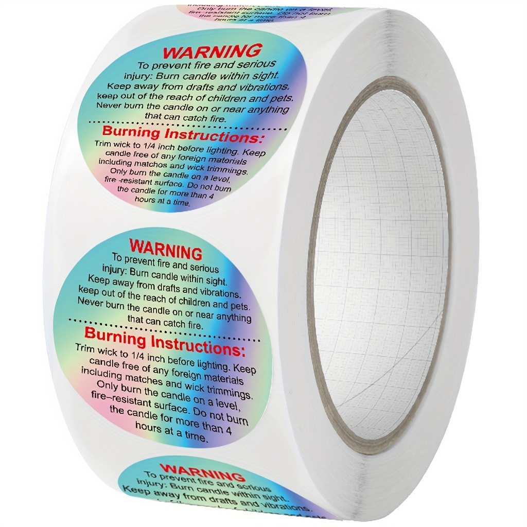 500pcs Wax Melt Warning Labels - Candle Making Supplies Jars 评论和价格