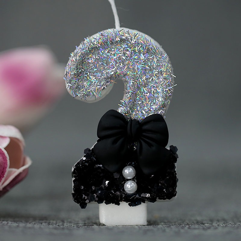 Midnight Bow & Pearl 0-9 Numbe - Candle Supplies Free Shipping 评论和价格