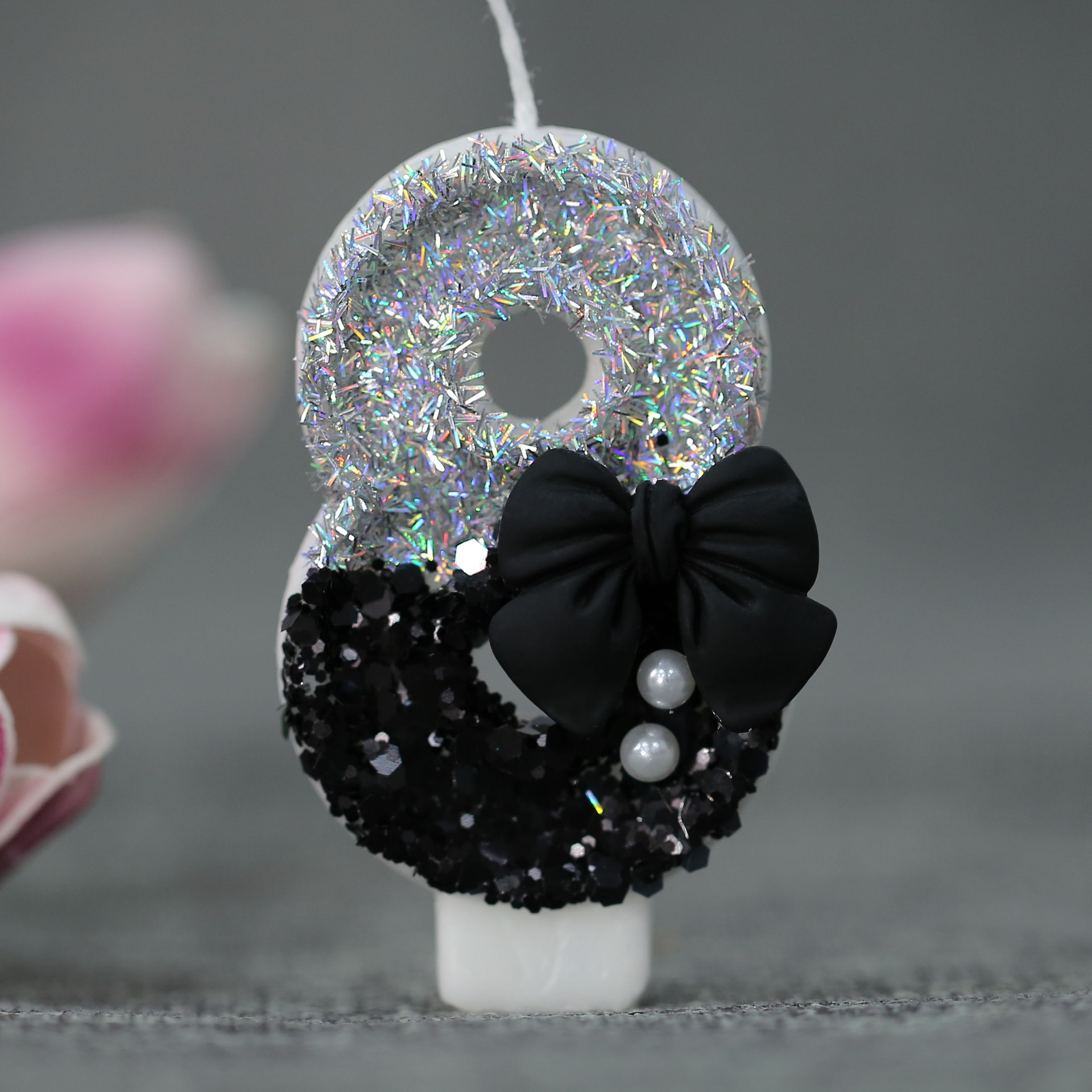 Midnight Bow & Pearl 0-9 Numbe - Candle Supplies Free Shipping 评论和价格