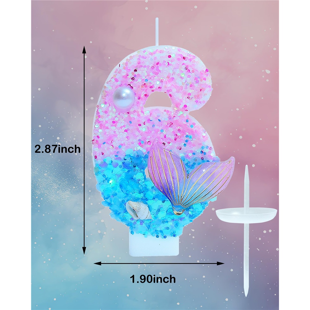 Mermaid Themed Birthday Candle - Candle Supplies Free Shipping 评论和价格