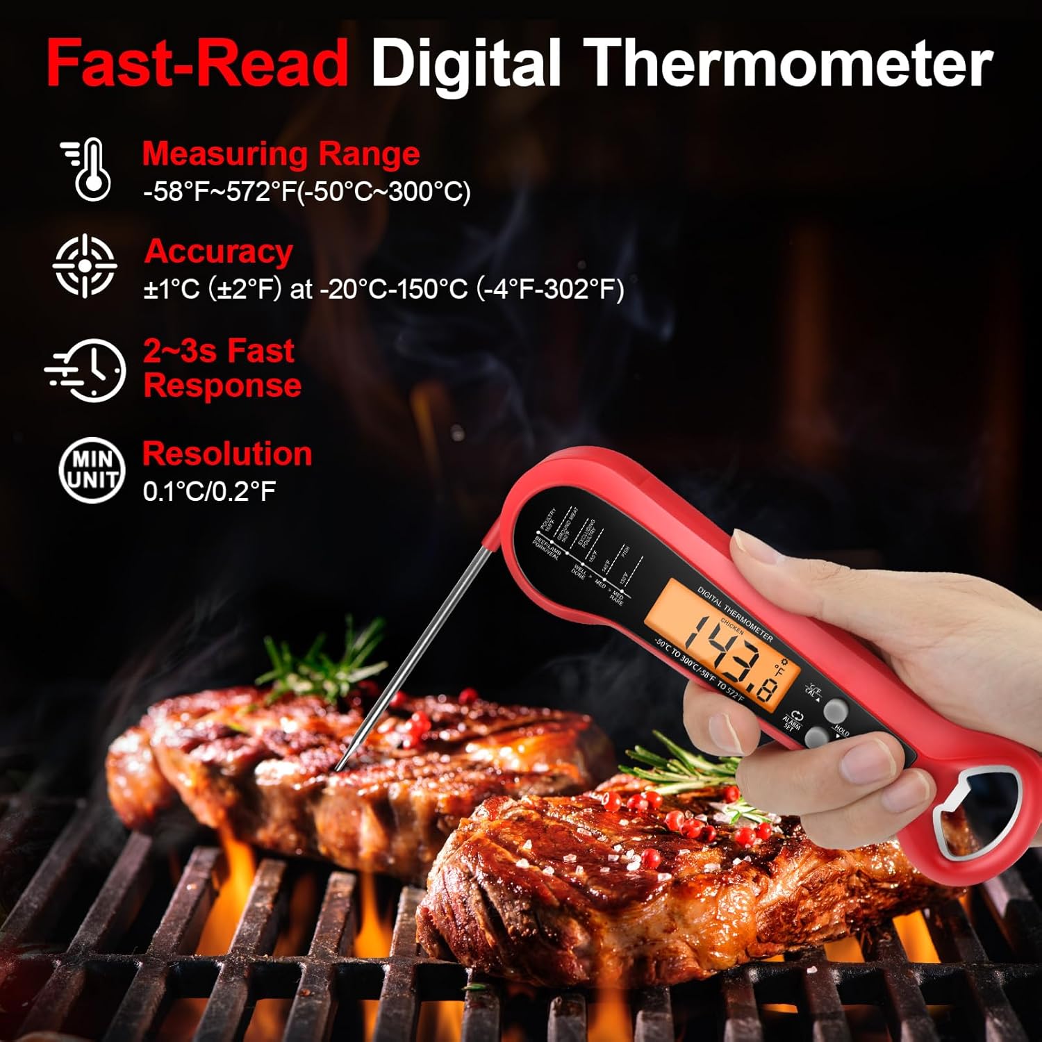 Professional Digital Meat Ther - Digital Thermometer Probe 评论和价格