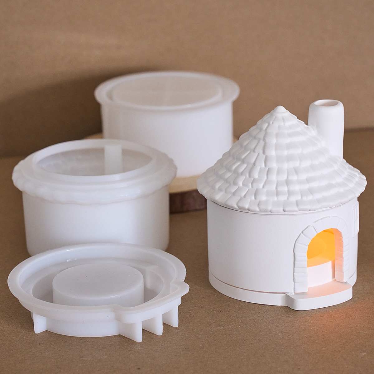3D House Incense Stove Silicon - Candle Making Supplies Jars 评论和价格