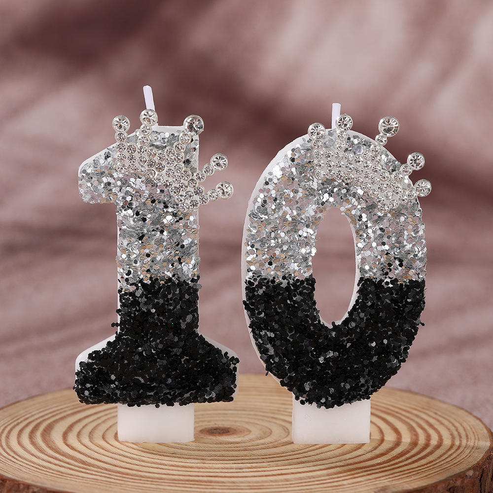 Black Silver Gradient Crown Ha - Candle Supplies Free Shipping 评论和价格