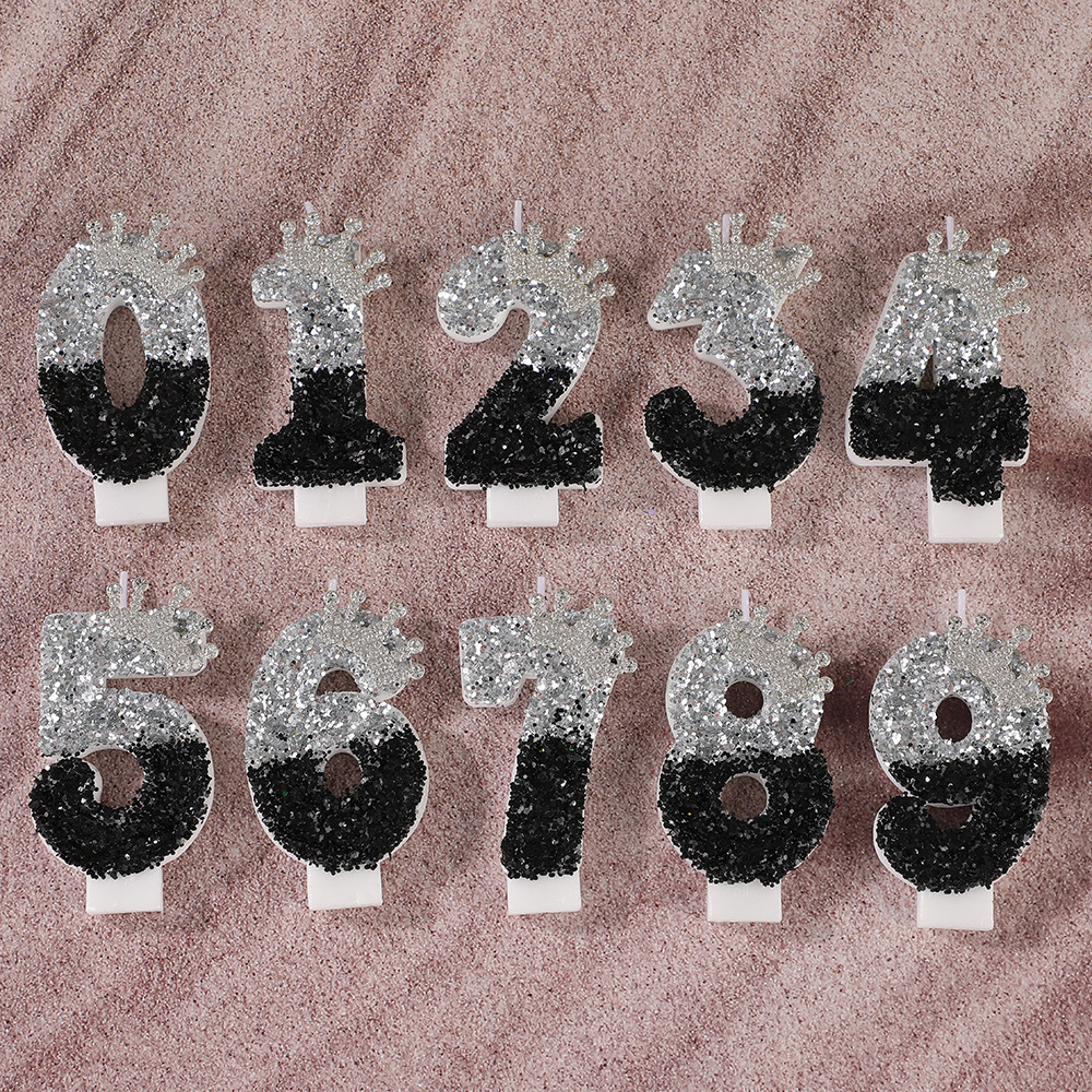 Black Silver Gradient Crown Ha - Candle Supplies Free Shipping 评论和价格